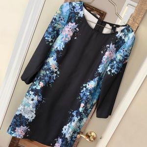 H&M black floral dress